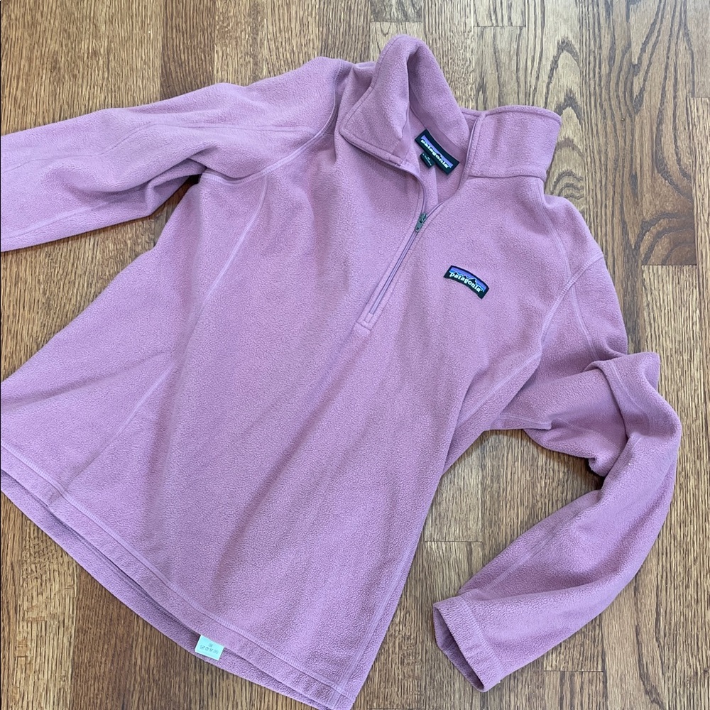 Patagonia Lavender Quarter-Zip Fleece Pullover